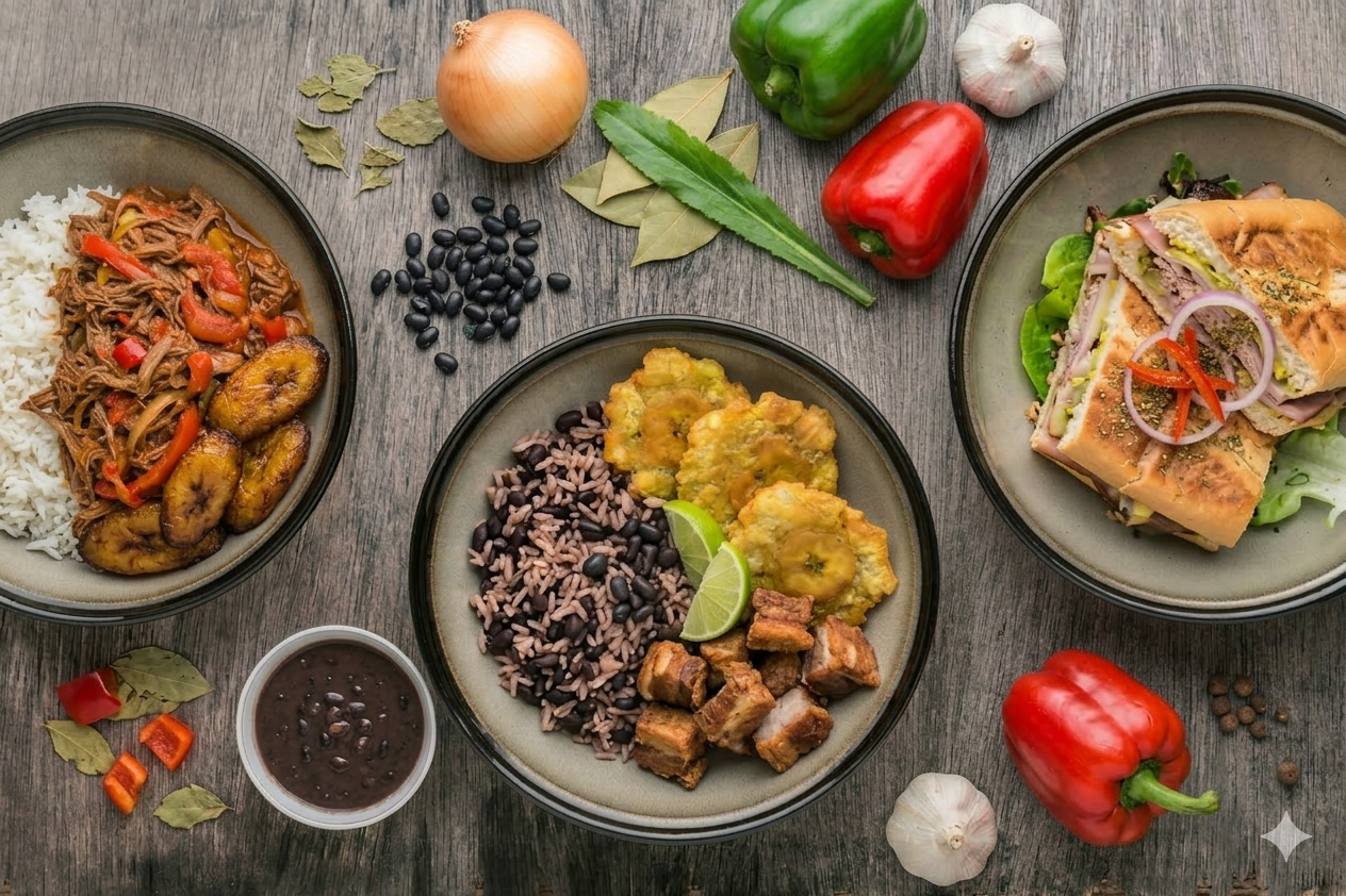Cuban cooking with fresh market produce